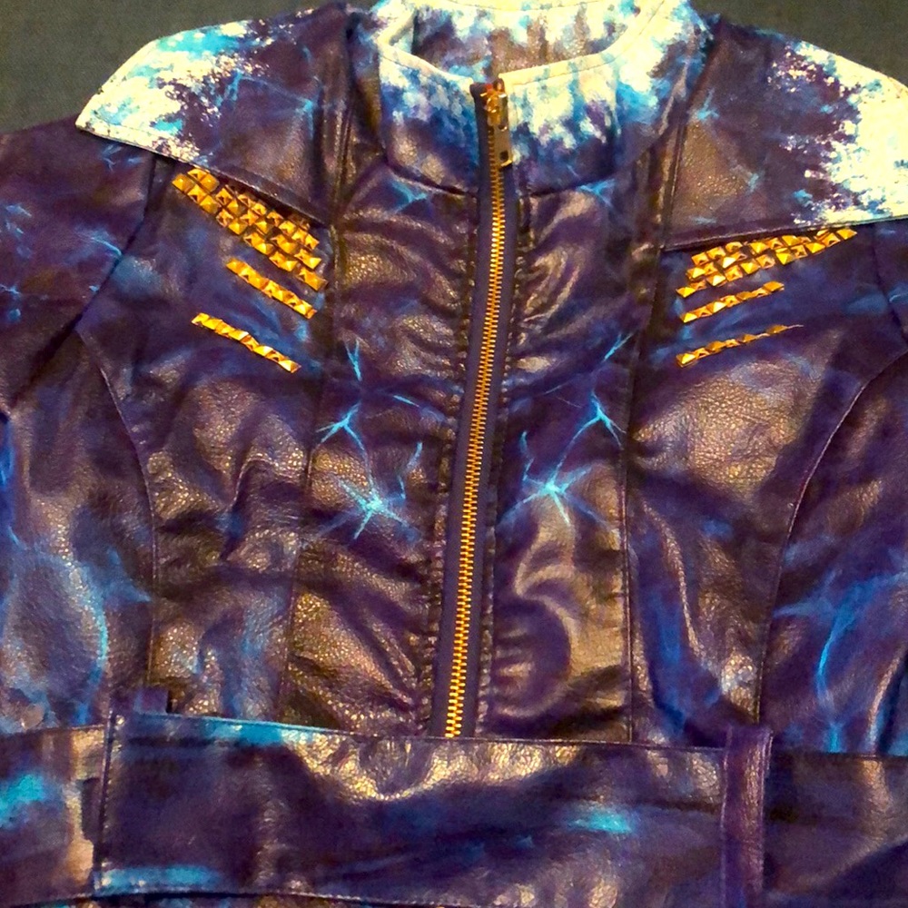 EVI blue coat from descendants 1 leather